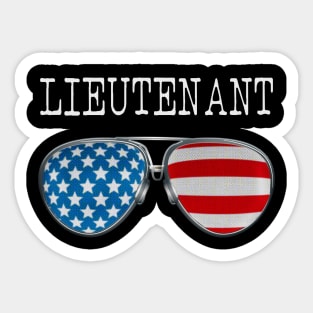 USA PILOT GLASSES LIEUTENANT Sticker